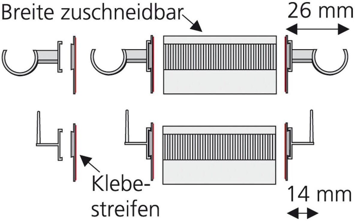 Träger LIEDECO, weiss (weiß), Gardinenstangenhalterungen, Träger, für Vitrage/Scheibenstange weiß Einheitsgröße