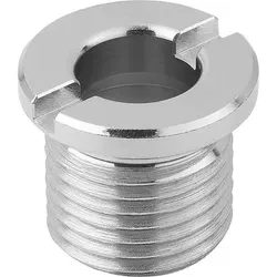 AUFNAHMEBUCHSE FÜR KUGELSPERRBOLZEN D=6, M=M12x1,5, STAHL VERNICKELT