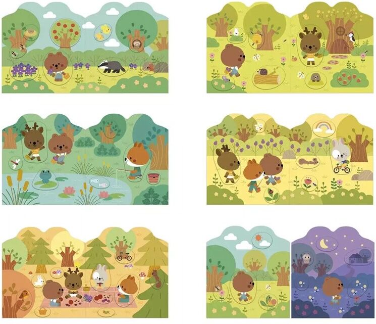 Cahier de Stickers avec 7 décors La Forêt - Janod