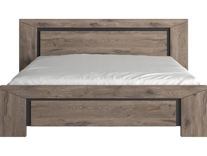 Jugendbett GAMI Brugge , braun (eiche braun, eiche braun, eiche braun), B:197cm H:88cm L:210cm, Betten, Jugendbett, In 2 Farben erhältlich