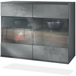 KOMMODE Bari Beton Dunkel Optik