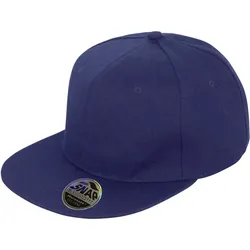 Result Unisex 6-Panel Flat Peak Kappe Flache Cap RC083X navy one size