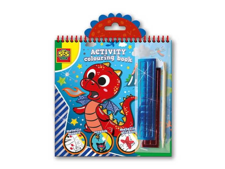 SES Doe kleurboek metallic 3 in 1