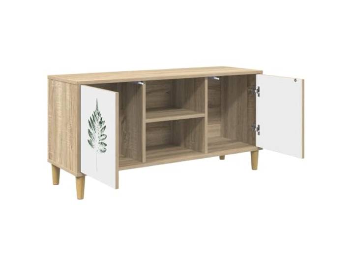 PUGYNBK TV-Möbel HANAU 102 x 33 x 50 cm Sonoma Holz Technik Geräumige Aufbewahrung, erhöhte Beine, dekoratives Design, Reinigung mit trockenem Tuch