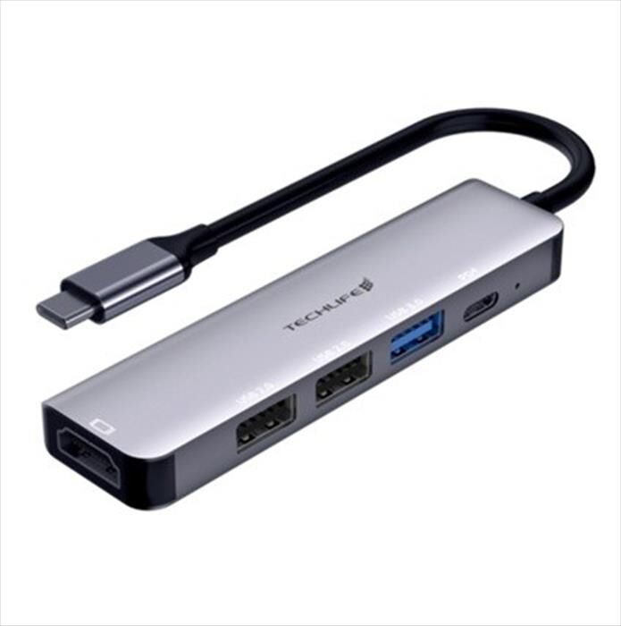 TECHLIFE Multiporta 5in1 Tlit0010-nero