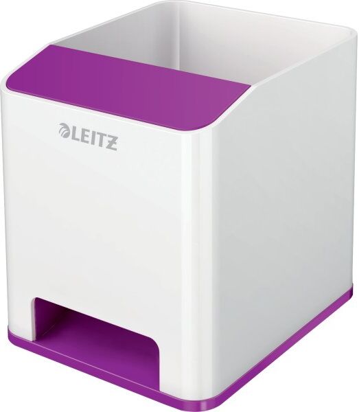 Leitz Wow Sound Penneholder   Hvid/lilla