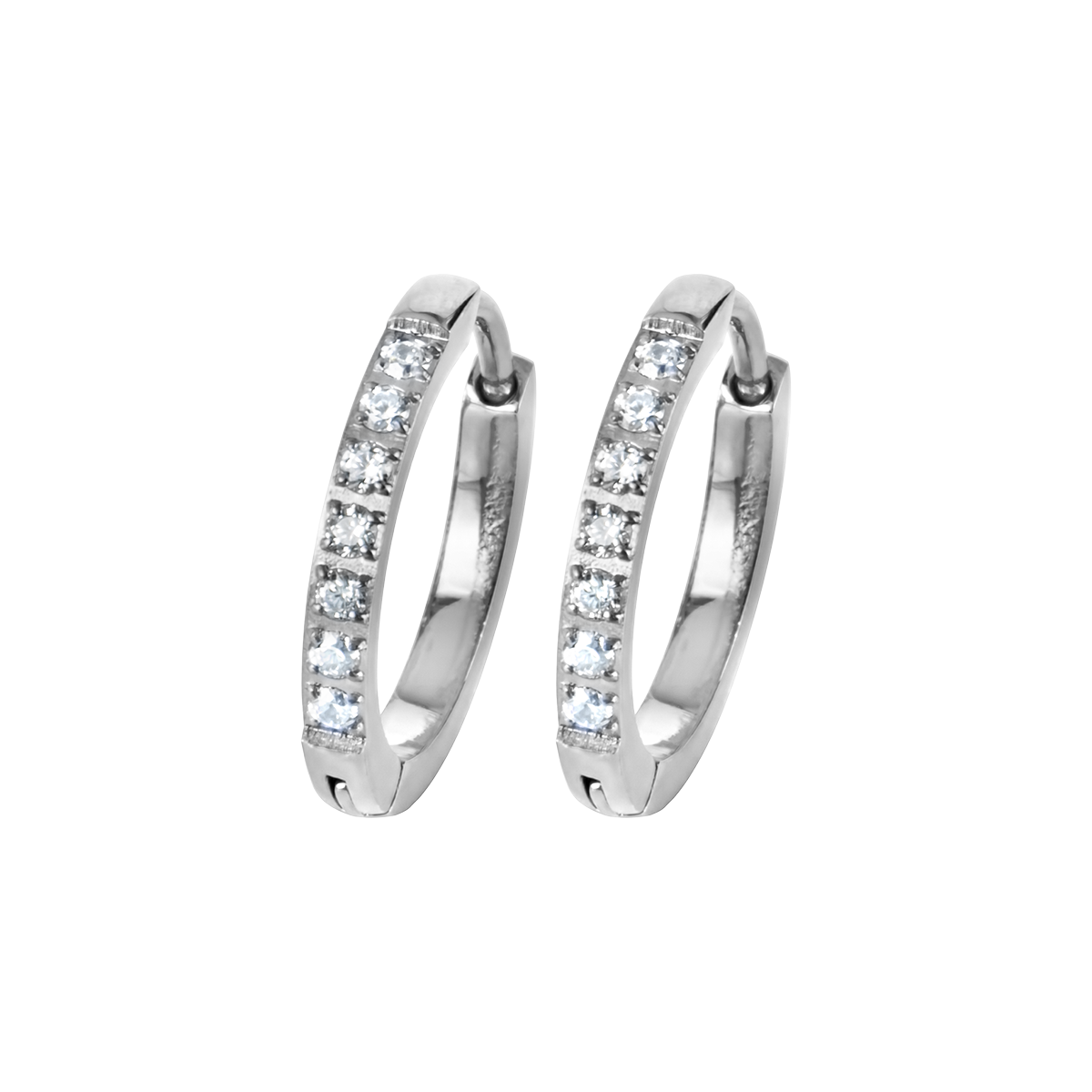 Jacques Lemans Creolen Edelstahl mit Zirkonia