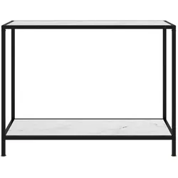 vidaXL Konsolentisch Weiß 100x35x75 cm Hartglas