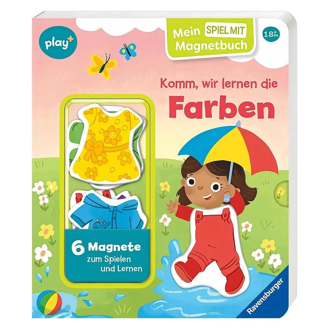 Ravensburger Play+ Mein Spiel mit-Magnetbuch Komm, wir lernen Farben - ab 18 Monate (Deutsch, 1.50 - 3 Jahre) (45640)