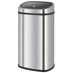 Kitchen Move Edelstahl-Mülleimer Push CITY silber 48L Edelstahl Silber