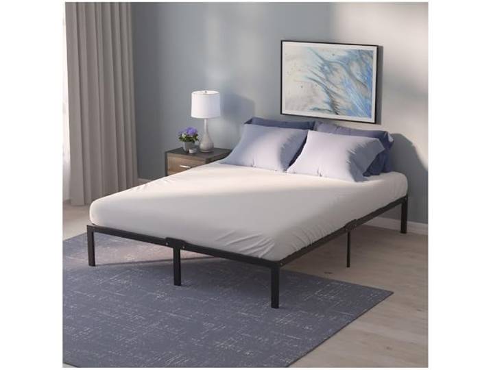 Dreamzie Bett 120x200 mit Lattenrost Metall 41cm Metallbett Robust, Leichte Montage, Umfangreicher Stauraum