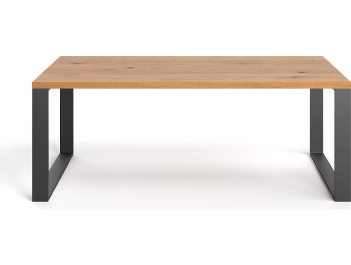 Table Mova industrielle\, 140x80 cm\, Chêne\, Moderne