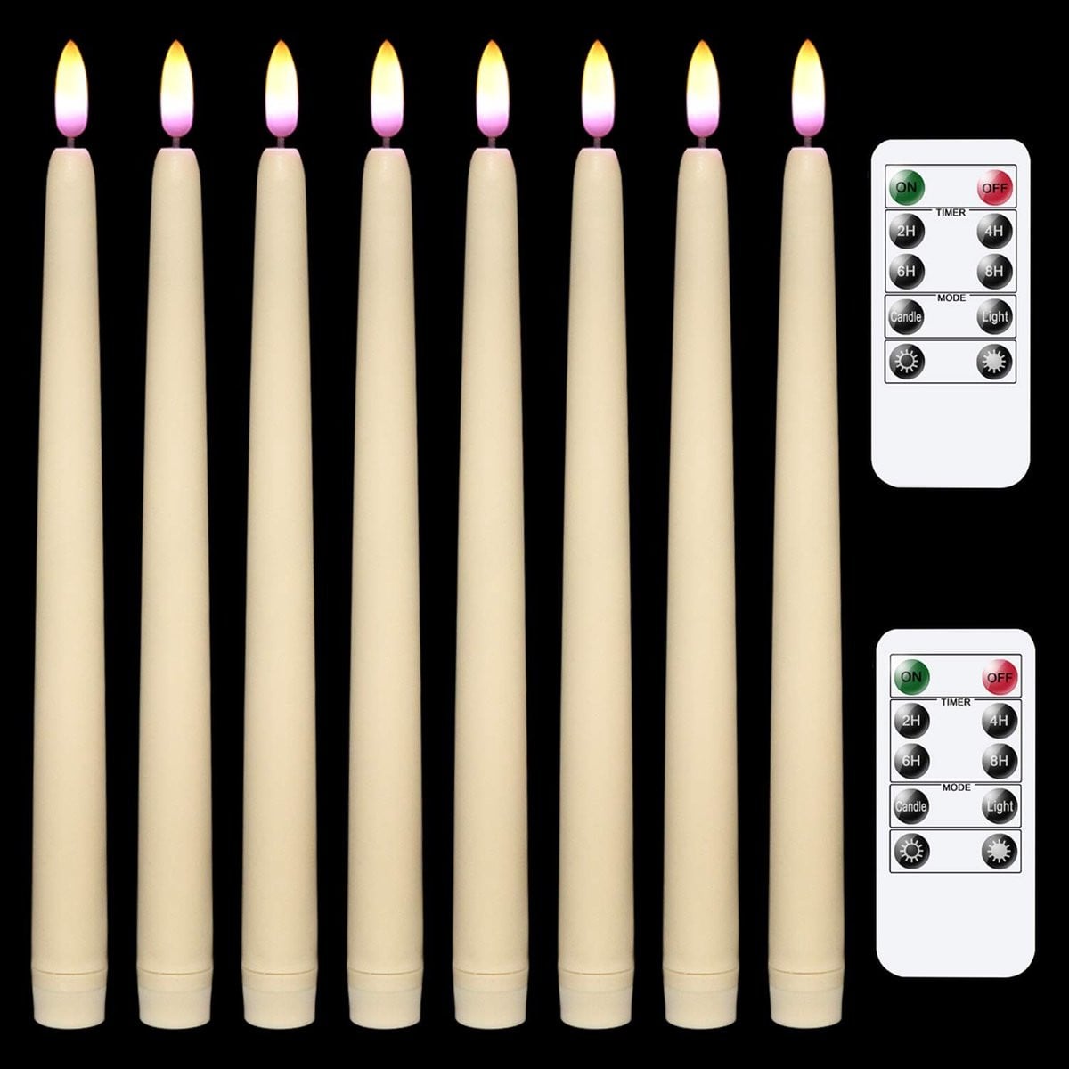 Omgoods Timer LED Conische Kaarsen met Afstandsbediening - Flameless Decoratie
