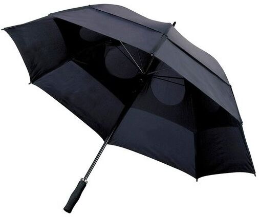Briquet personnalisable parapluie golf polyester métal noir