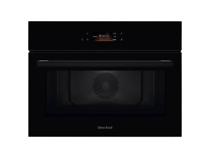 Dieter Knoll Kompaktbackofen, Schwarz, Metall, Glas, 59.5x45.6x56.1 cm, Kindersicherung, Startzeitvorwahl, Elektronikuhr, Kühlgebläse, Tür mit Soft-Close, Sensor-Touch-Bedienfeld, Küchen, Küchenelektrogeräte, Backöfen & Herde