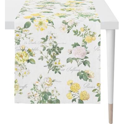 Tischläufer APELT "6527 SUMMERTIME, Sommerdeko, Sommer", gelb, B:48cm L:140cm, Baumwolle, Polyester, Tischdecken, Digitaldruck
