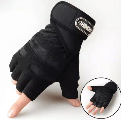 Inspire Curations Shockproof Gym Gloves With Wrist Support Anti Slip Weight Lifting Training Gloves black xl