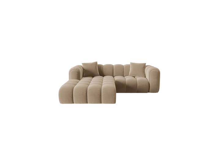 3-Sitzer Design Ecksofa „Elise“ Samt Sand CXL by Christian Lacroix