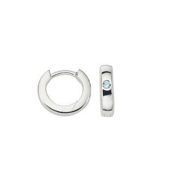 Paar Creolen FIRETTI "Schmuck Geschenk Silber 925 Ohrschmuck Kristall in mehreren Größen" Gr. 11, silber (silberfarben, hellblau, hellblau), Ohrringe, Damen, 11, Silber 925 (Sterlingsilber), mit Zirkonia (synth.)