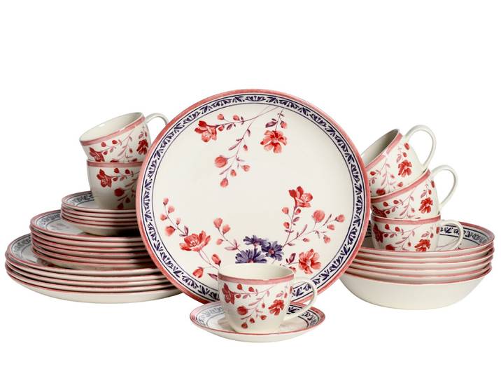 creaTable Kombiservice 30-tlg COTTAGE, multicolour, Steingut