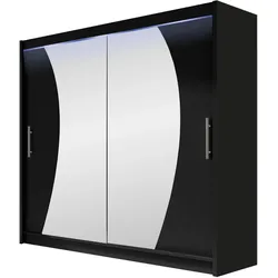 KLEIDERSCHRANK London IX, mit RGB LED Beleuchtung