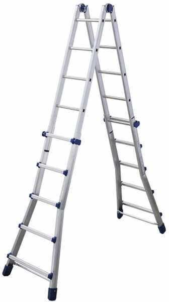 Facal Briko Blu BB/4, 2x10 gradini, 5.12 m - Scala in alluminio telescopica - Altezza stimata operativa 6.05 m