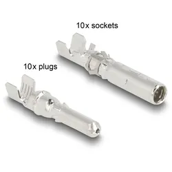 DeLOCK DL4 Solar Stiftkontakte zum Crimpen für Stecker und Buchsen, 20 Stück