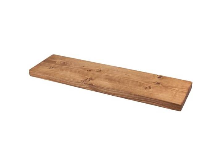 MoonTree Rustikales schwebendes Regal, 130 cm x 22 cm x 3.8 cm, dunkle Eichenoptik