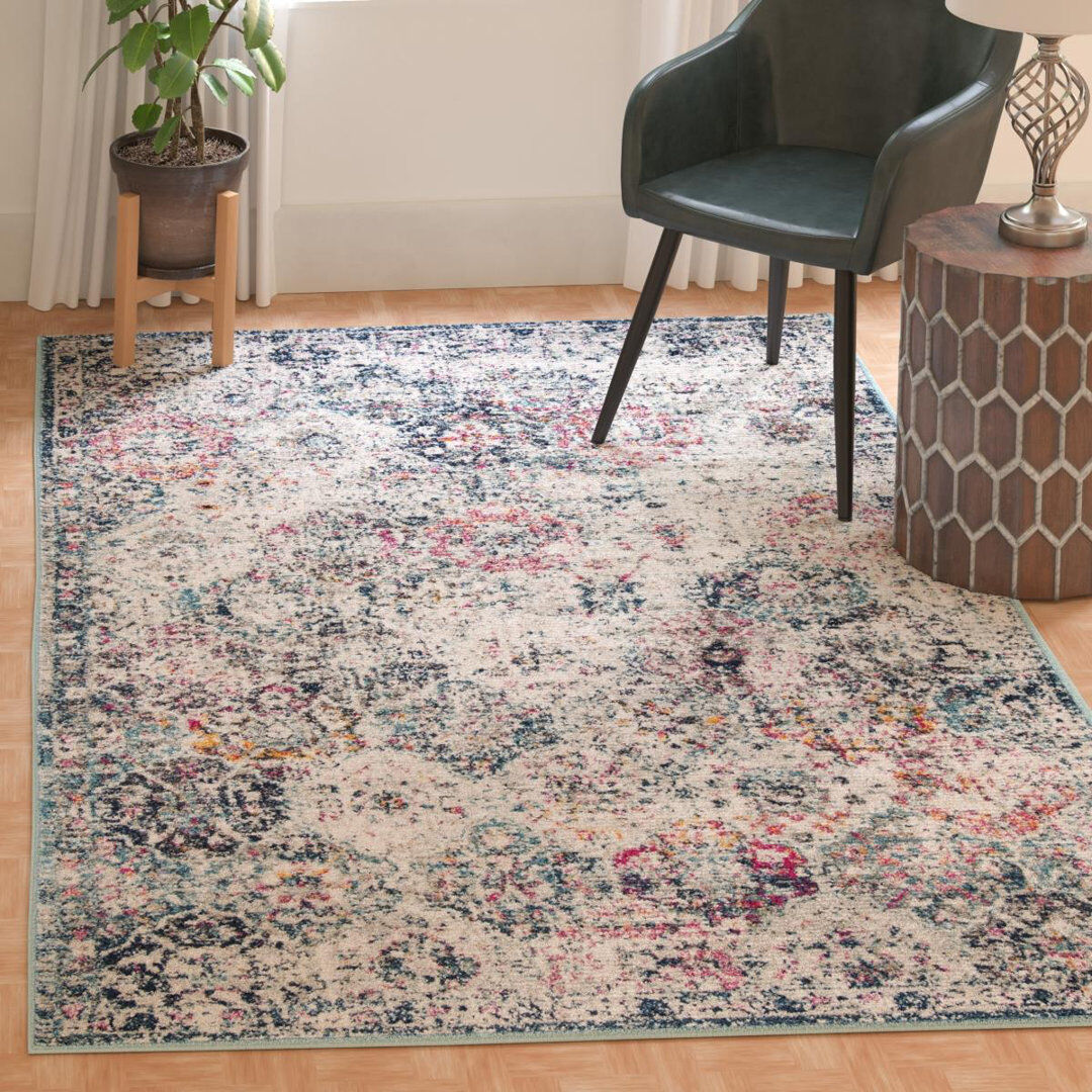 Latitude Vive Wisner Geometric Area Rug Navy/Teal Rectangle 155 x 229 cm