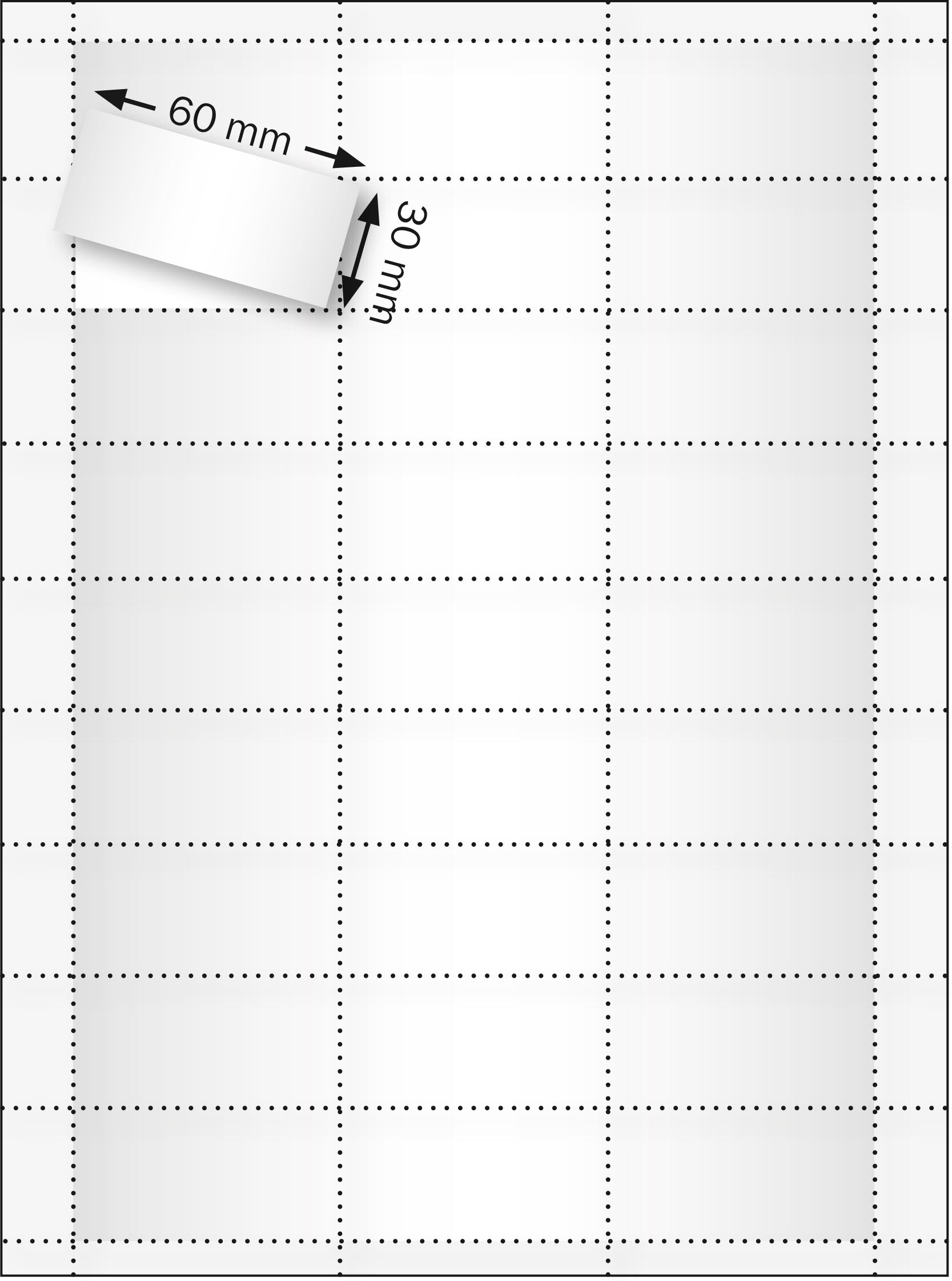 SPRINTIS 10 feuille - Planches d'impression, blanches Urban 30, 60 x 30 mm, papier