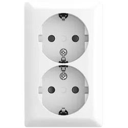 Busch-Jaeger balance® AP SCHUKO® Doppelsteckdose Safety+ 16 A, alpinweiß