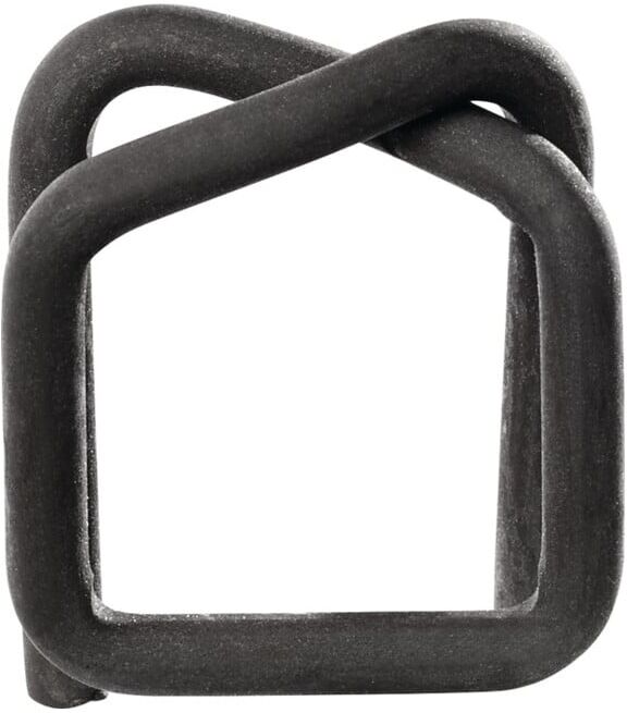 Agrafe l. 19 mm acier pour bandes de cerclage PES phosphaté 1000 un./crt. ; Industrial Quality Supplies (5699)