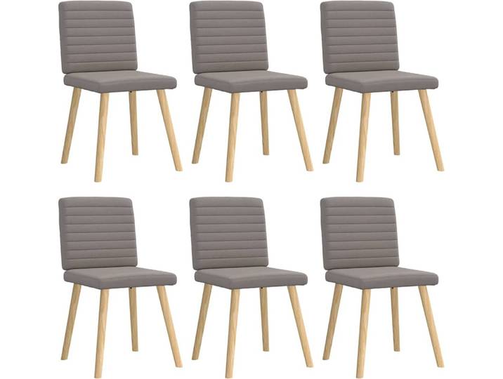 vidaXL Chaises de salle à manger 6 pcs. Tissu taupe