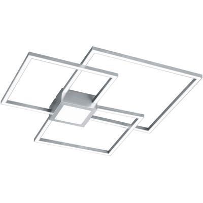 TRIO LEUCHTEN LED Deckenleuchte "Hydra", grau (nickelfarben), 1, H: 7cm, 1 Stk., Leuchten, LED Deckenlampe, Switch Dimmer, LED Deckenleuchte