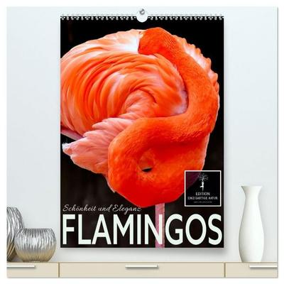 Flamingos - Eleganz und Schönheit (hochwertiger Premium Wandkalender 2027 DIN A2 hoch), Kunstdruck in Hochglanz