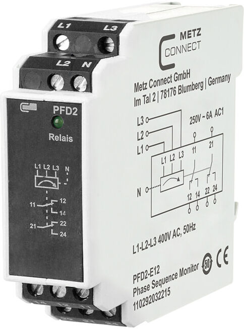 BTR NETCOM Relais de surveillance PFD-2-E12 400VAC 2W ; Metz Connect (110292032215)