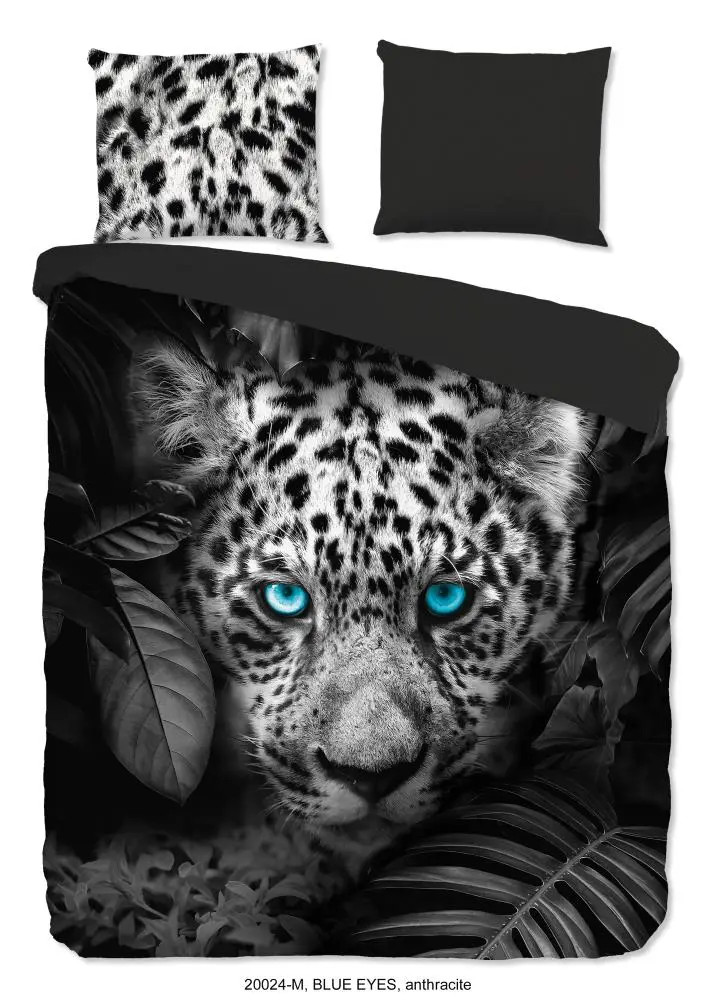 Pure Dekbedovertrek Blue Eyes - Grijs - 200 x 220 cm - Microfibre Polyester