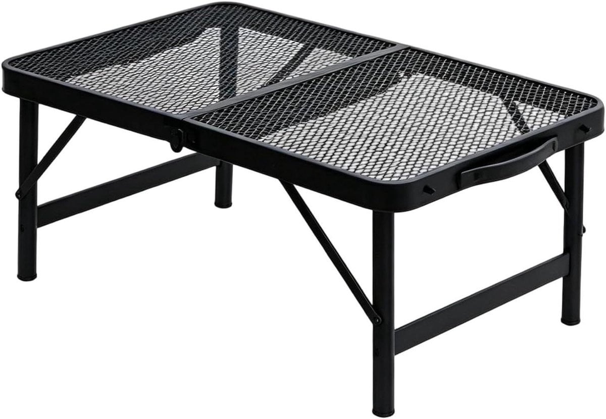 Opvouwbare Grilltafel Zwart - Verstelbare Campingtafel voor Buiten - Breedte: 60 cm, Diepte: 40 cm