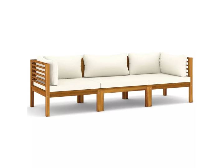 VidaXL - Garten-lounge-set akazienholz, One Size, Light Beige