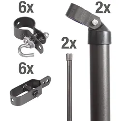 Alberts® Maschendraht Zauneck-Set mit Bodenhülse Grün 800 mm