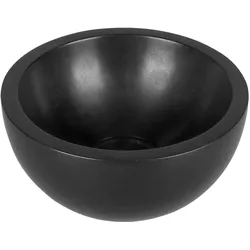 Differnz Boomer Waskom - Wasbak Keramiek - Mat Zwart -  Ø20 x 10 cm, Reinigungsutensil, Schwarz