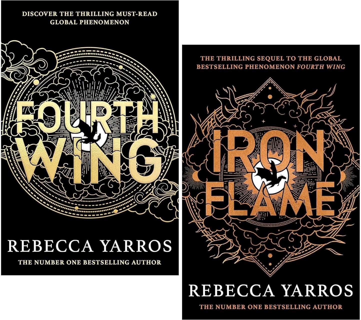 Piatkus Empyrean Series 2 Books Collection Set by Rebecca Yarros - Fourth Wing & Iron Flame - Fantasy Romance Paperback -  Bestselling Dragon Rider