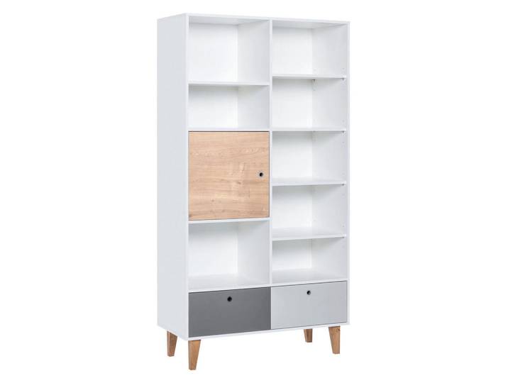 Petits-meubles Bücherregal Concept Holz, Braun, Holzwerkstoff, 45x201.5x105 cm, Wohnzimmer, Regal, Bücherregale