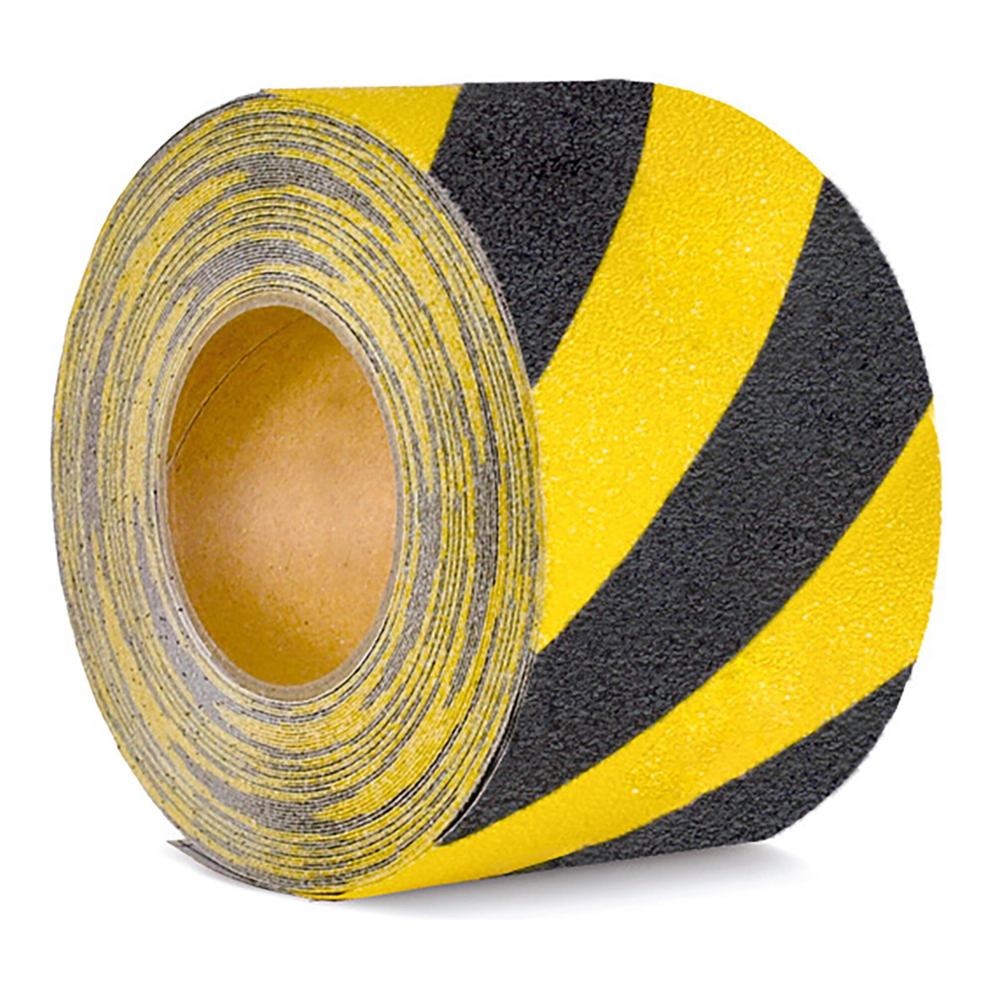 Moravia Antirutsch-Belag gelb/schwarz formbar selbstklebend Rolle 100 mm x 18,3 m (265.28.229)