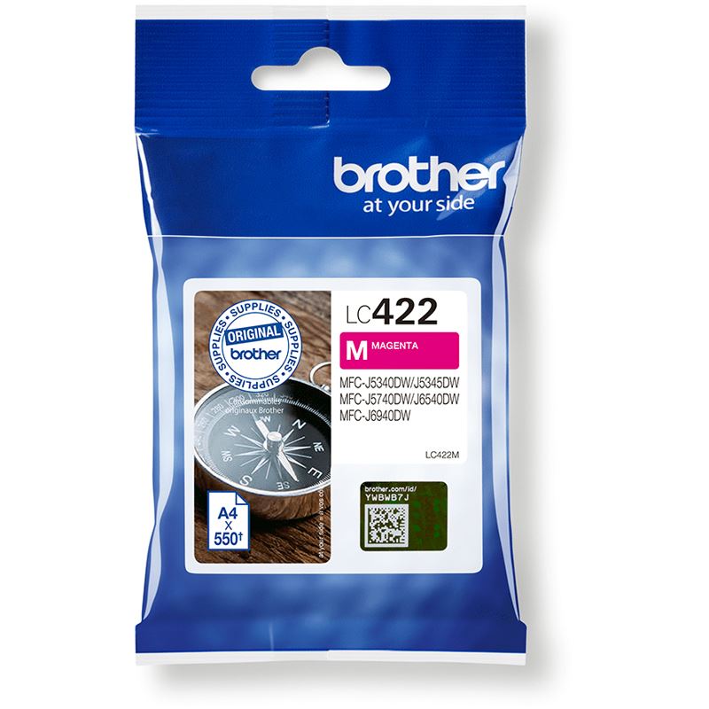 Brother Tintenpatrone LC-422M Magenta (ca. 550 Seiten)