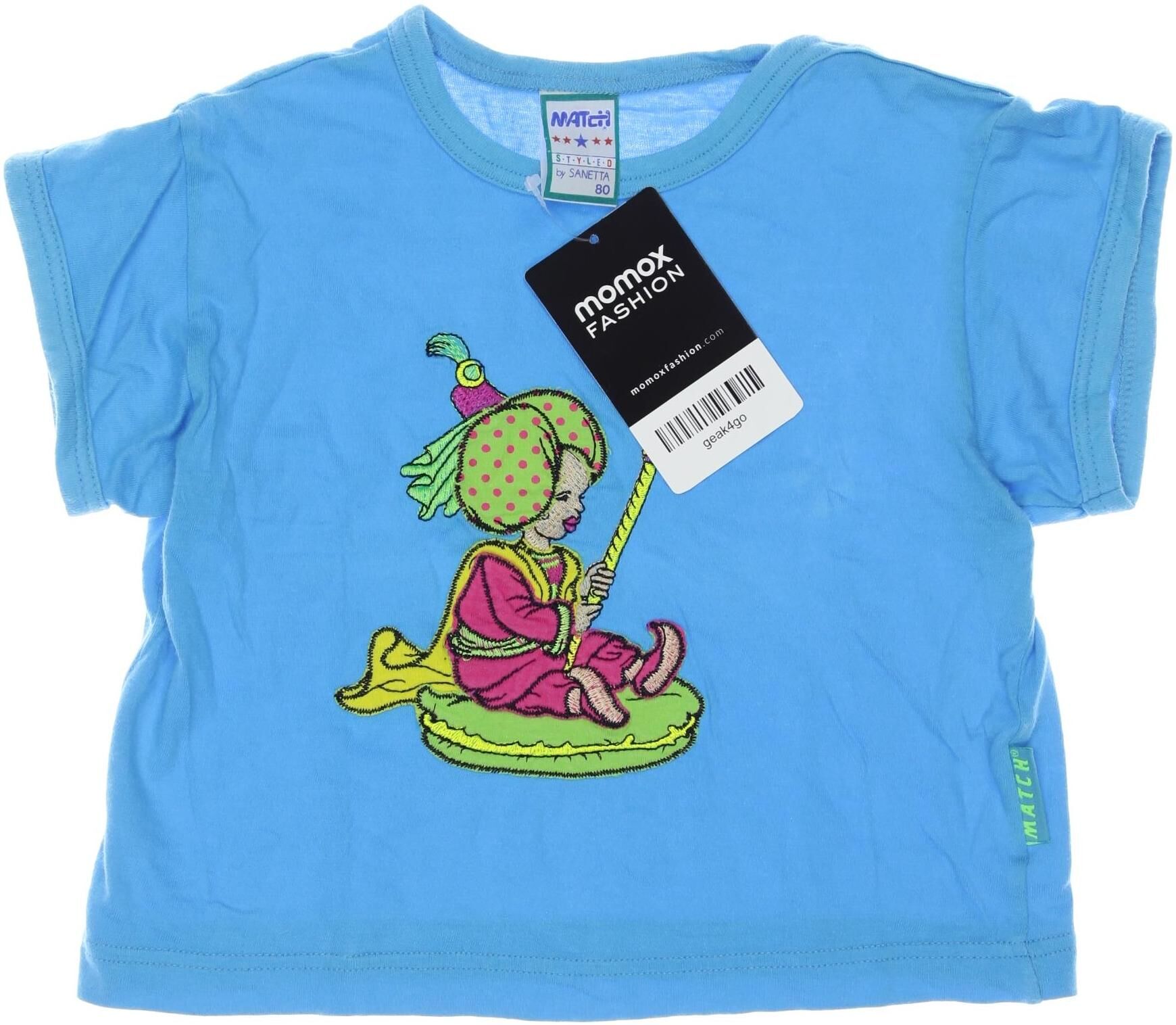 Sanetta Mädchen T-Shirt, Blau, Gr. EU 80, Baumwolle - Second Hand