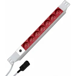 Kopp 933704013 PROFIversal 7-fach, USV Steckdosenleiste in Mittenschutzkontakt-Ausführung, 19”, 2m Zuleitung mit Kaltgerätestecker  - 30 Stück