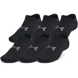 Under Armour, Unisex, Sportsocken, UA Essential No Show 6Pk (36 - 42), Schwarz