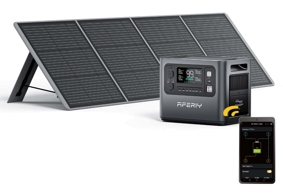 Aferiy P210 2400W + 400W tragbares Solarpanel-Set