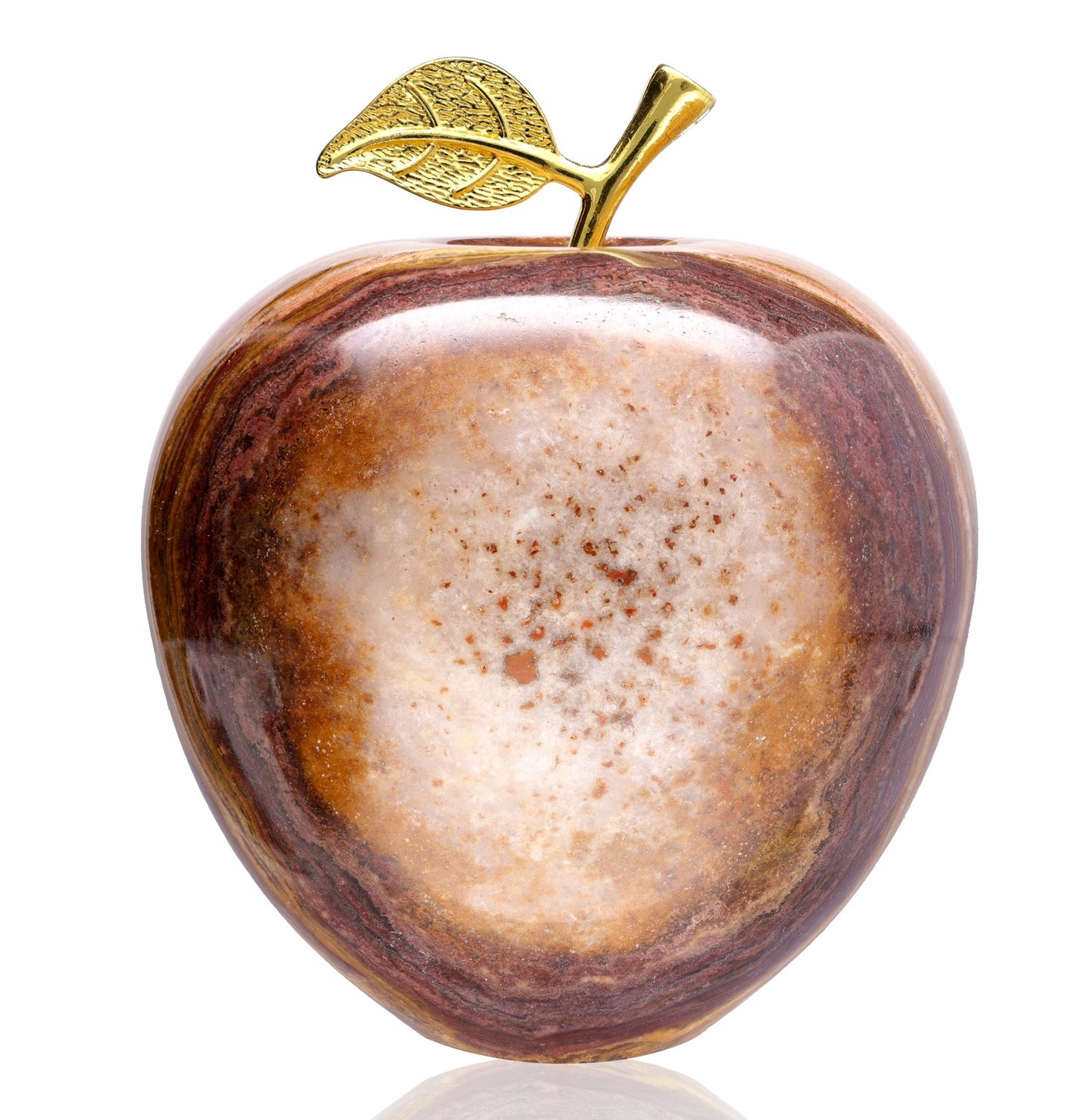Merkloze Onyx Appel Decoratie van Natuursteen - 12 cm